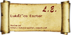 Lukács Eszter névjegykártya