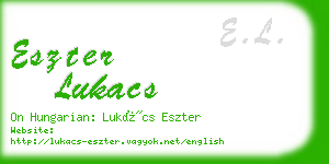 eszter lukacs business card